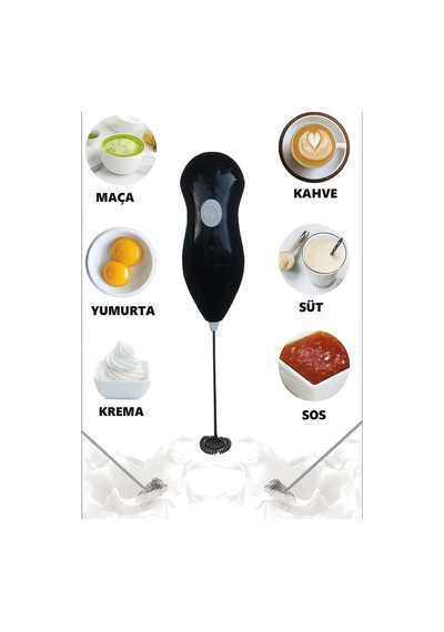 Süt, Kahve, Yumurta, Sos, Krema Köpürtücü. Kablosuz, Pilli. Barista Köpüğü Plastik Diğer