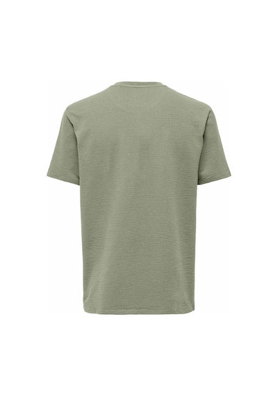 Only&sons Onskıan Lıfe Reg Seersuck Yeşil Erkek Kısa Kol T-shirt 000000000102263609 Yeşil