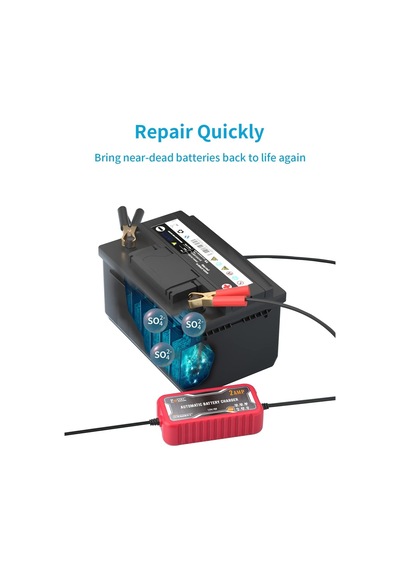 Tr 2 Amp Otomatik Akü Şarj Cihazı, 6 V Ve 12 V, Taşınabilir Akıllı Akü Şarj Cihazı, Otomobil, Motosiklet, Çim