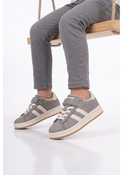 Cool Füme Cırt Bantlı Unisex Çocuk Yürüyüş Ve Spor Ayakkabı Sneaker Coop F