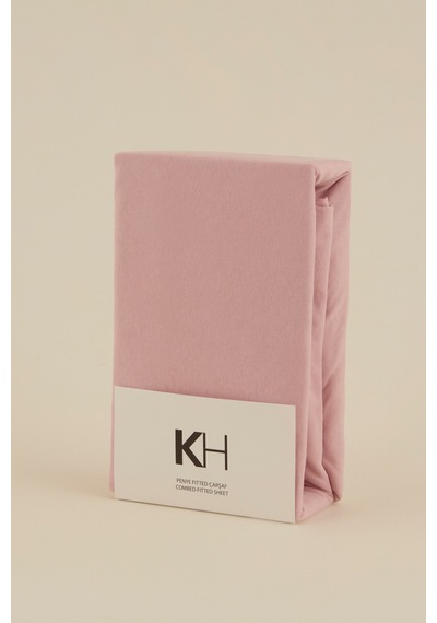 Karaca Home Penye Fitted Çarşaf Tek Kişilik 100x200+30 Cm Pudra Pudra