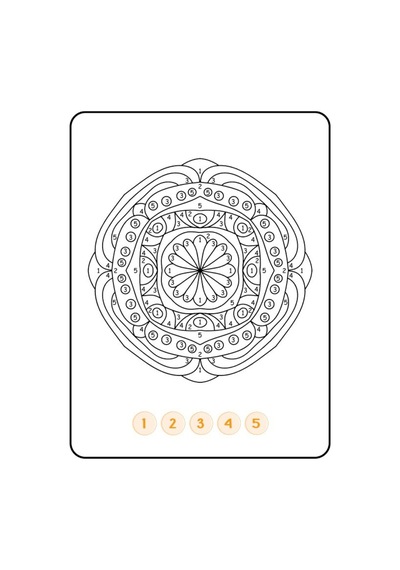 Sayılarla Mandala Boyama Kitabı 100 Süper Mandala