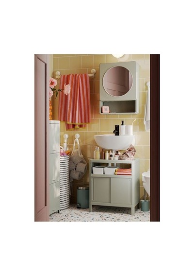 Ikea Ivösjön Lavabo Dolabı, Yeşil, 50x33x57 Cm, 2 Kapaklı Ikea Ivösjön Lavabo Dolabı, Yeşil, 50x33x57 Cm, 2 Kapaklı