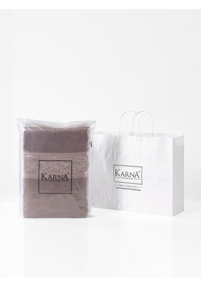 %100 Cotton Saç Havlusu Maura 70x140 Cm Kahve