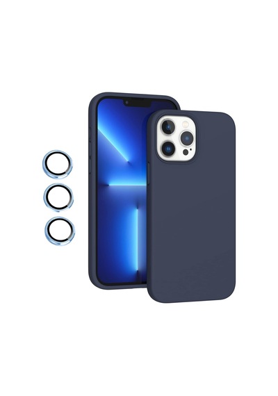 Apple Uyumlu iPhone 15 Pro Max Kılıf Kamera Lensli Lansman Silikon Kapak