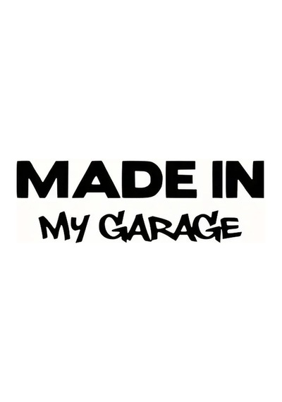 Made In My Garage Oto Arka Cam Sticker 23 X 8 Cm