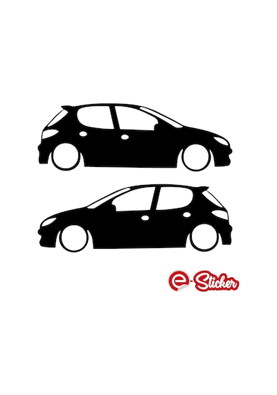 Peugeot 207 Basık Oto Sticker Araba Sticker (418493764)