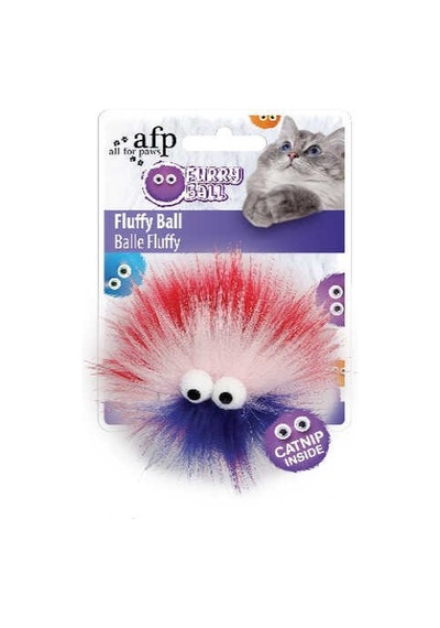 Afp Furry Ball - Tüylü Renkli Top Oyuncak Kırmızı