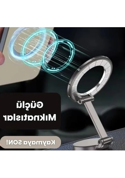 Güçlü Mıknatıslarla 360 Derece Dönme Özelliğine Sahip Araç İçi Telefon Tutucu -