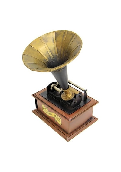 Metal Gramofon Dikiş Kutusu 1210b-1131