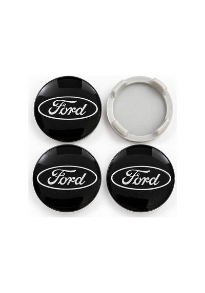 Ford Focus Fiesta Kuga Mondeo C-max Puma Uyumlu Jant Göbeği 4'lü Set Siyah Yeni Model 54 Mm Dış Çap / 50 Mm İç Tırnak Çapı - 936731344