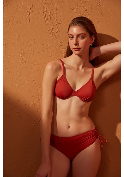Penti Basic Yüksek Bel Bağlamalı Tarçın Bikini Altı