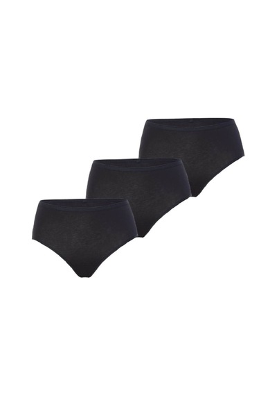 Blackspade Kadın Pamuklu 3'lü Paket Yüksek Bel Külot - Siyah