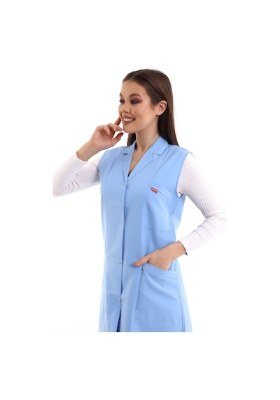 Kadın Kolsuz Önlük - 31 Açık Mavi-6767-31 A.mavi