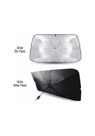 Şemsiye Tip Ön Cam Güneşliği Katlanabilir Uv Korumalı Araç Cam Güneşlik
