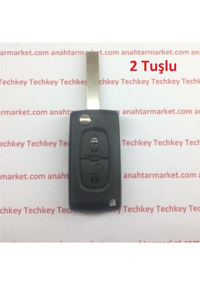 1.Sınıf Peugeot Uyumlu 2 Ve 3 Tuşlu 207 307 Kumanda Anahtar Kabı