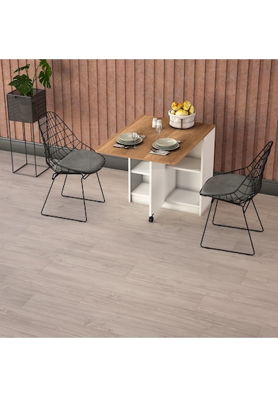 Asra Trend KM-18 %100 MDF 93x70 cm Katlanır Akıllı Mutfak Masası Tekerlekli Servis Masası Beyaz Petra Asra Trend KM-18 %100 MDF 93x70 cm Katlanır Akıllı Mutfak Masası Tekerlekli Servis Masası Beyaz Petra