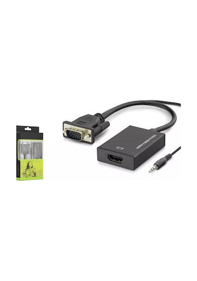 Hadron Hdx7874 Vga Erkek To Hdmı Dişi Ses Çıkışlı 1080p Görüntü Dönüştürücü