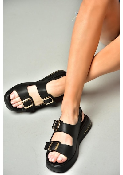 Fox Shoes S518108309 Siyah Kadın Sandalet Siyah