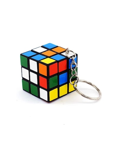 Nostaljik Zeka Küpü Sihirli Mini Rubik Anahtarlık Çok Renkli