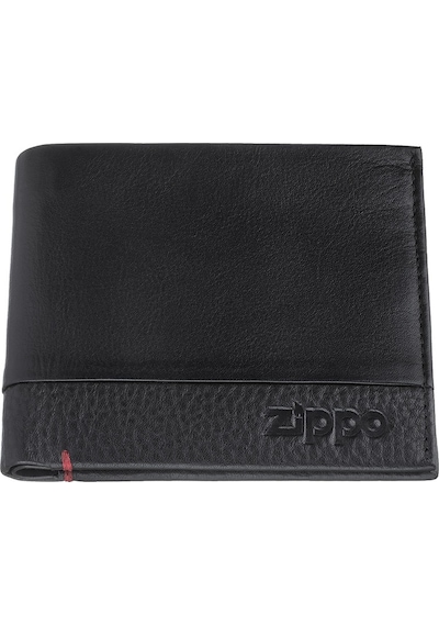 Zippo Rfıd Bloklamalı Nappa Deri Kredi Kartlıklı Cüzdan - Siyah Siyah