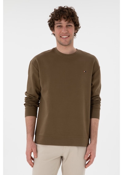 U.S. Polo Assn. Erkek Comfort Fit Bisiklet Yaka Haki İnce Sweatshirt 50309858-VR027