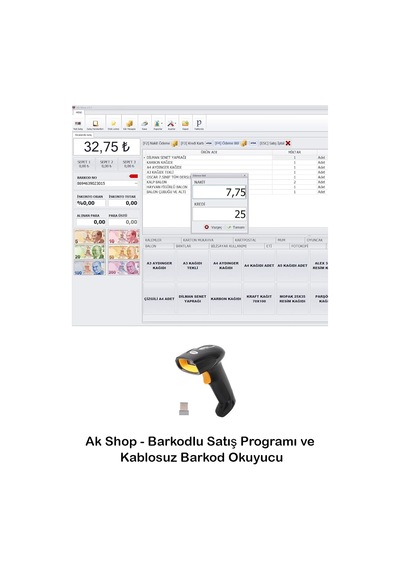 Pazartimi Barkod Satış Sistemi & Market Programı & Kablosuz Barkod Okuyucu