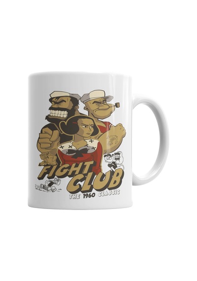 Fight Club Retro Temel Reis Kupa Bardak Porselen Karışık