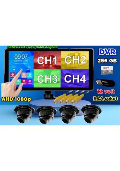 Dvr Dokunmatik Video Müzik 4 Ad 1080p Ahd 150'' Ultra Mini Kamera