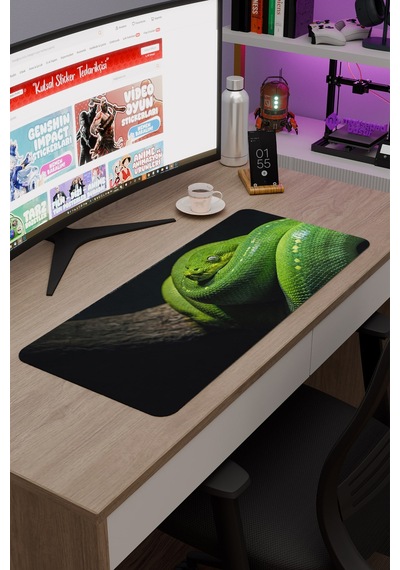 Yılan Kaymaz Dikişli Kauçuk Oyuncu Mousepad V2 - 70x30 Xl Gaming Mouse Pad Fare Altlığı