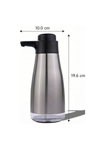 Tr Sense Touch Manuel Pompalı Sıvı Sabunluk Paslanmaz Çelik 450ml Şeffaf Seviye Bölmesi Parmak İzi Bırakma Diğer
