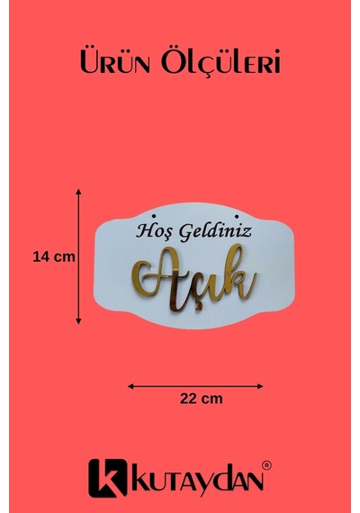 Gold Pleksi Detaylı 3d Ahşap Açık-kapalı Tabelası - Akçaağaç
