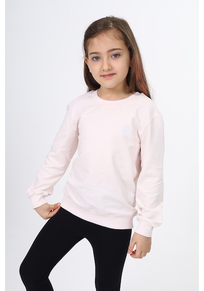 Toontoy Kız Çocuk Göğüsü Tn Baskılı Sweatshirt Pudra