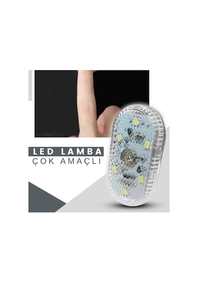 Ayak Altı Dokunmatik Sensörlü Mini Led Lamba Beyaz 9 Işık Renkli