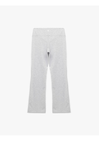 Koton Yüksek Bel Slim Fit İspanyol Paça Spor Tayt Gri Melanj 6wak40131nk Gri Melanj