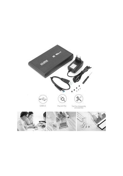 3.5" İnç Usb 3.0 Sata Harici Metal Hard Disk Hdd Kutusu Dd-130T