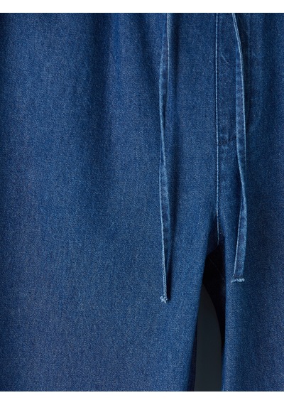 Lcwaıkıkı Classic Mavi Beli Lastikli Mom Fit Kadın Jean Pantolon