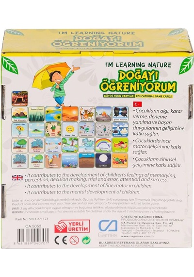 Caegt-5053 Doğayı Öğreniyorum Eğitici Oyun Kartları