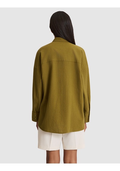 Pierre Cardin Kadın Haki Gömlek Desenli 50328624-vr027