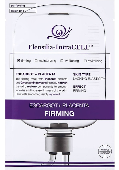 Elensilia Escargot + Plasenta Sıkılaştırıcı, Aydınlatıcı Yaprak Maske Intracell Placenta Mask