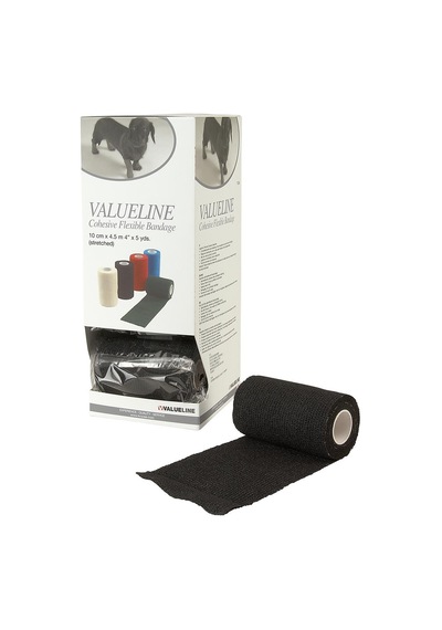 VALUELİNE Flexible Bandaj. 10 cm x 4,5 mt. Siyah