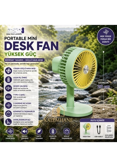 Kalemhane Yüksek Güç Büyük Fan 1200 Mah