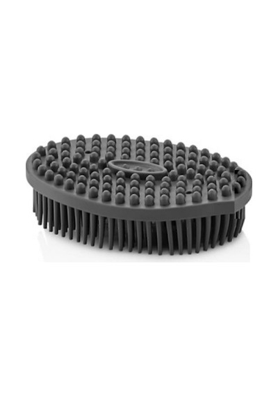 Mainshop Vücut Masaj Fırçası, Çift Taraflı Sırt Kese Banyo Duş Bebek Masaj Yumuşak Fırça Antrasit M-151