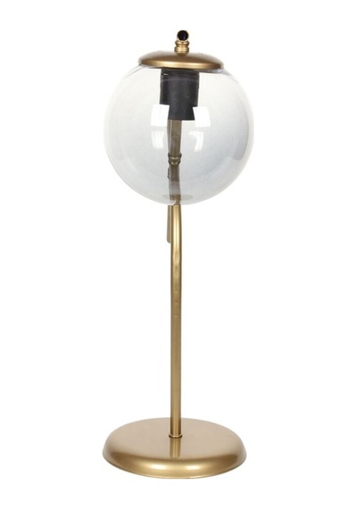 Glow Eskitme Metal Tekli Füme Cam Küre Masa Lambası Modern Dekoratif Aydınlatma
