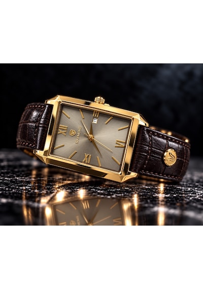 Deri Kordon Erkek Kol Saati Gold 91285332