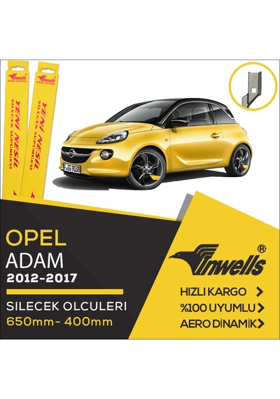 Opel Adam Muz Silecek Takımı 2013-2017 İnwells