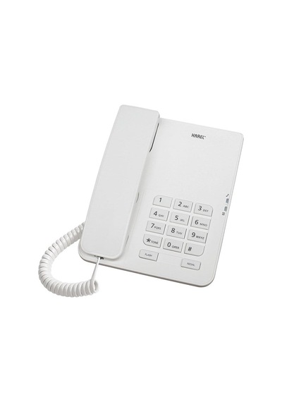 Telefon Askısı Karel Tm-140 Analog Sabit Kablolu Ekransız Beyaz Masaüstü Telefon Analog