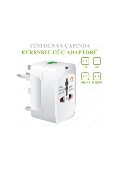 Universal Çok Amaçlı Seyahat Adaptörü