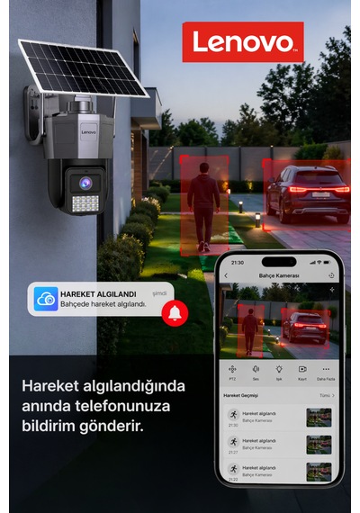 Tek Kameralı 5mp Solar Panelli Sim Kartlı Gece Görüşlü Güvenlik Kamerası