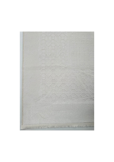 Merinos Vista Beyaz Renk %100 Akrilik Parlak Dokuma Modern Yumuşak Dokulu Salon Oturma Odası Halısı 76589-60